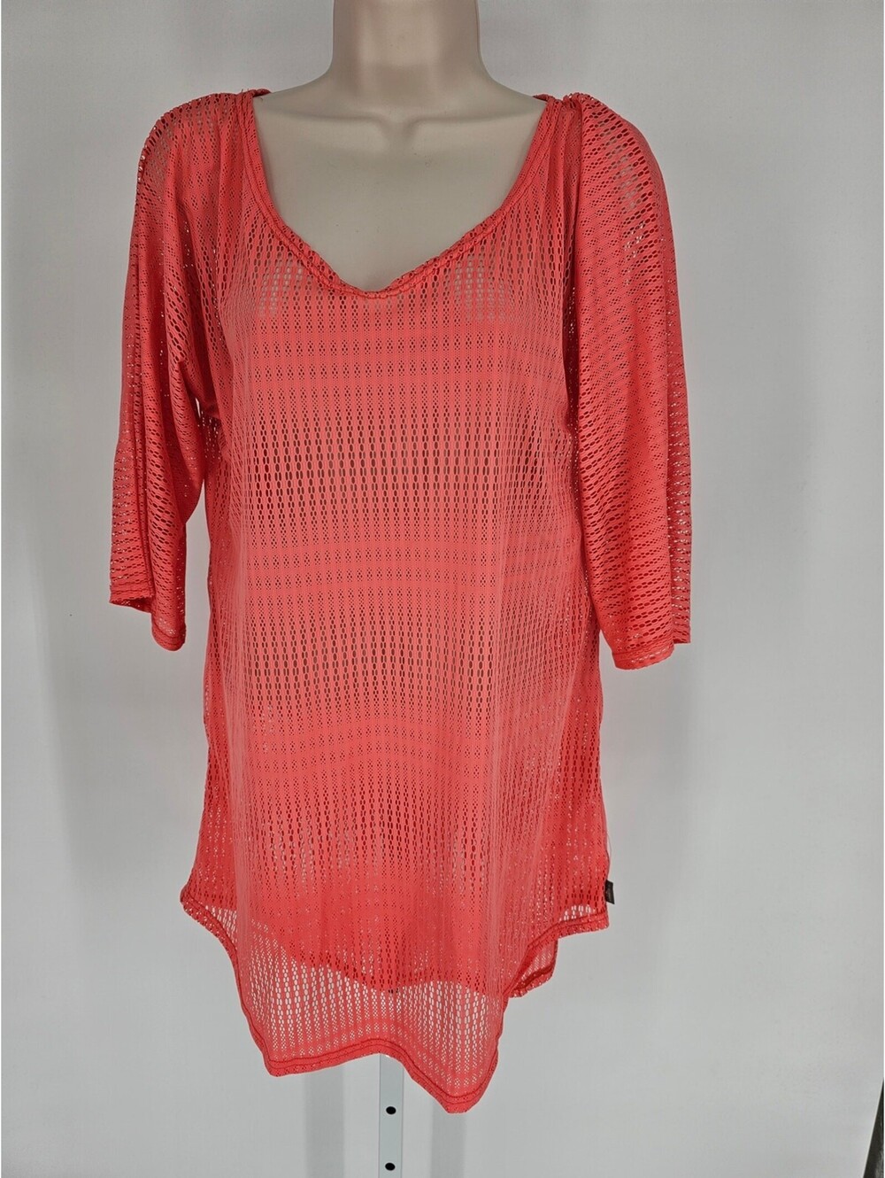 O'Neill Womens Sz XS/S Swimsuit Coverup Coral Pink Mesh NEW